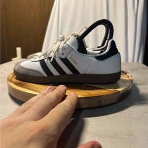 Adidas Samba White and Black Trainers size 5